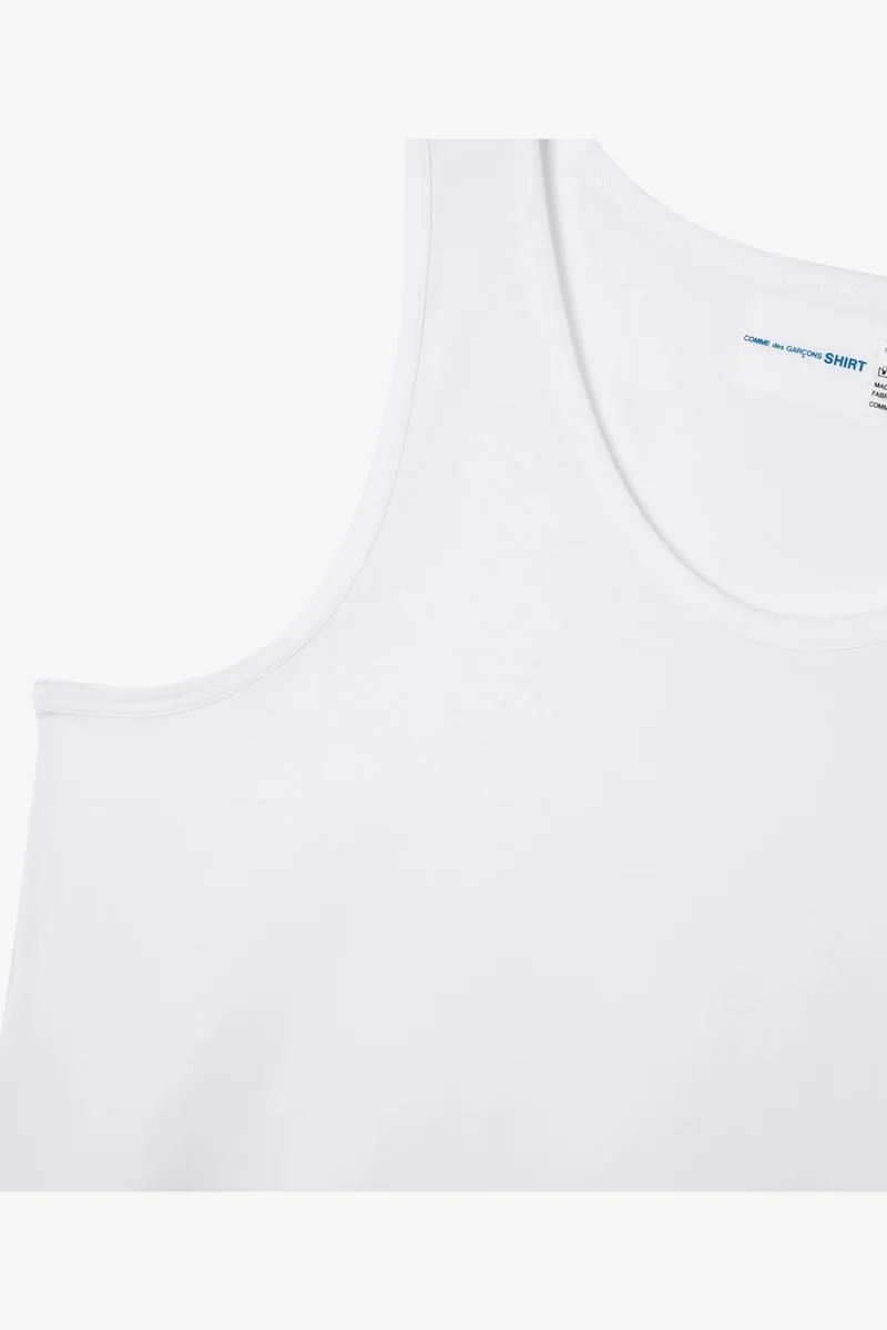 COMME DES GARÇONS SHIRT CAMISETA INTERIOR TANK TOP BLANCA
