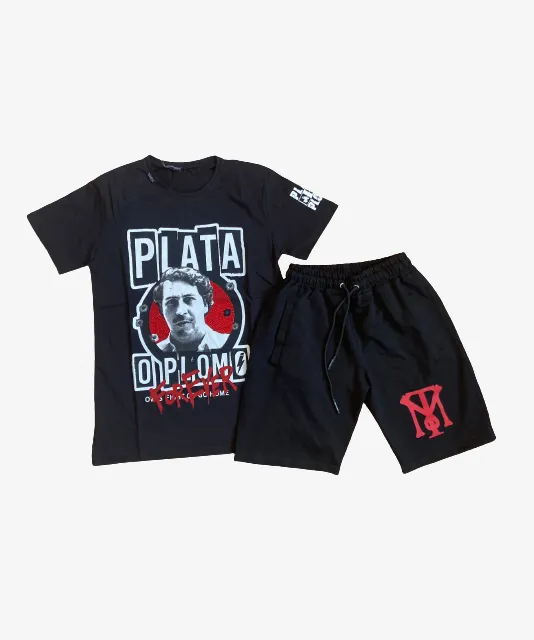 CONJUNTO OVDS  21078 PLATA PLOMO NEGRO
