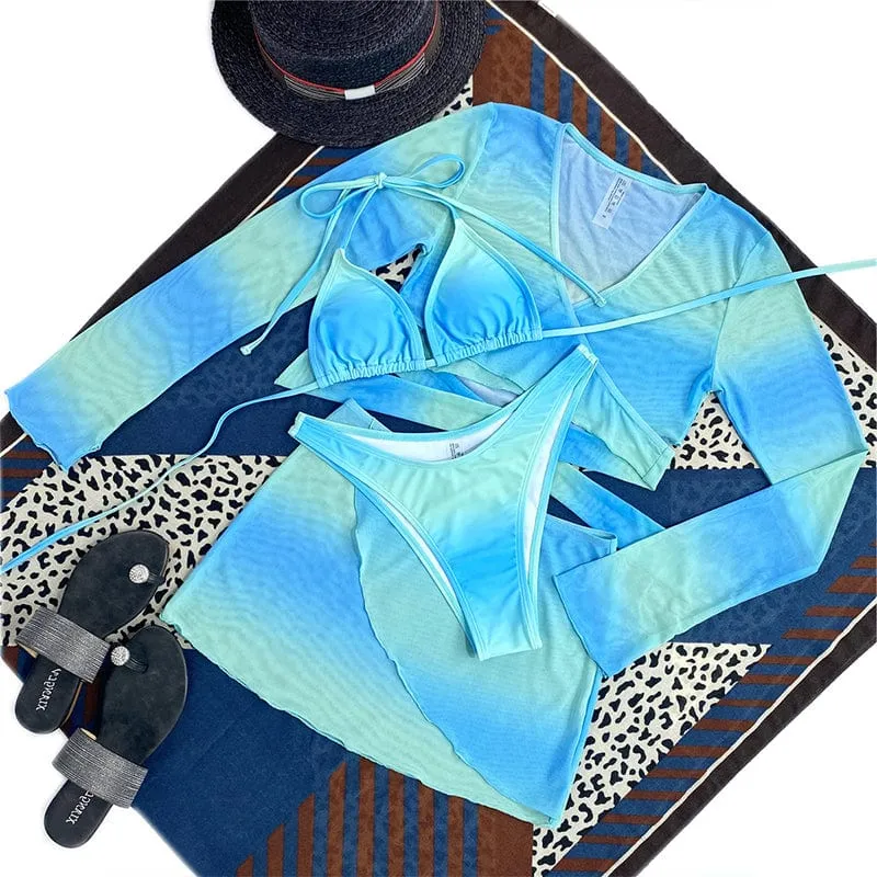 Conjunto playero de cuatro partes