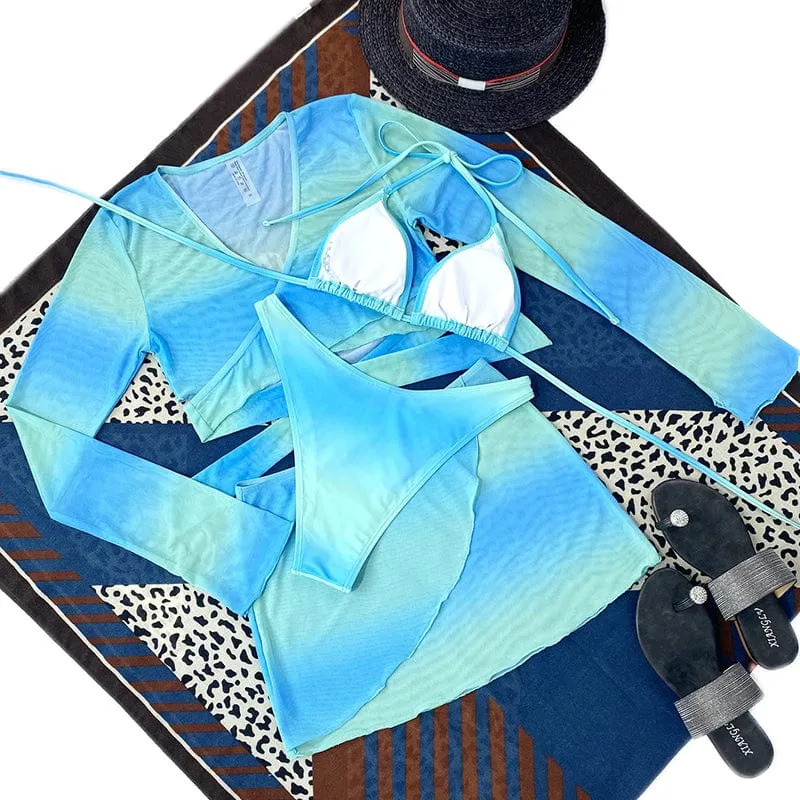 Conjunto playero de cuatro partes