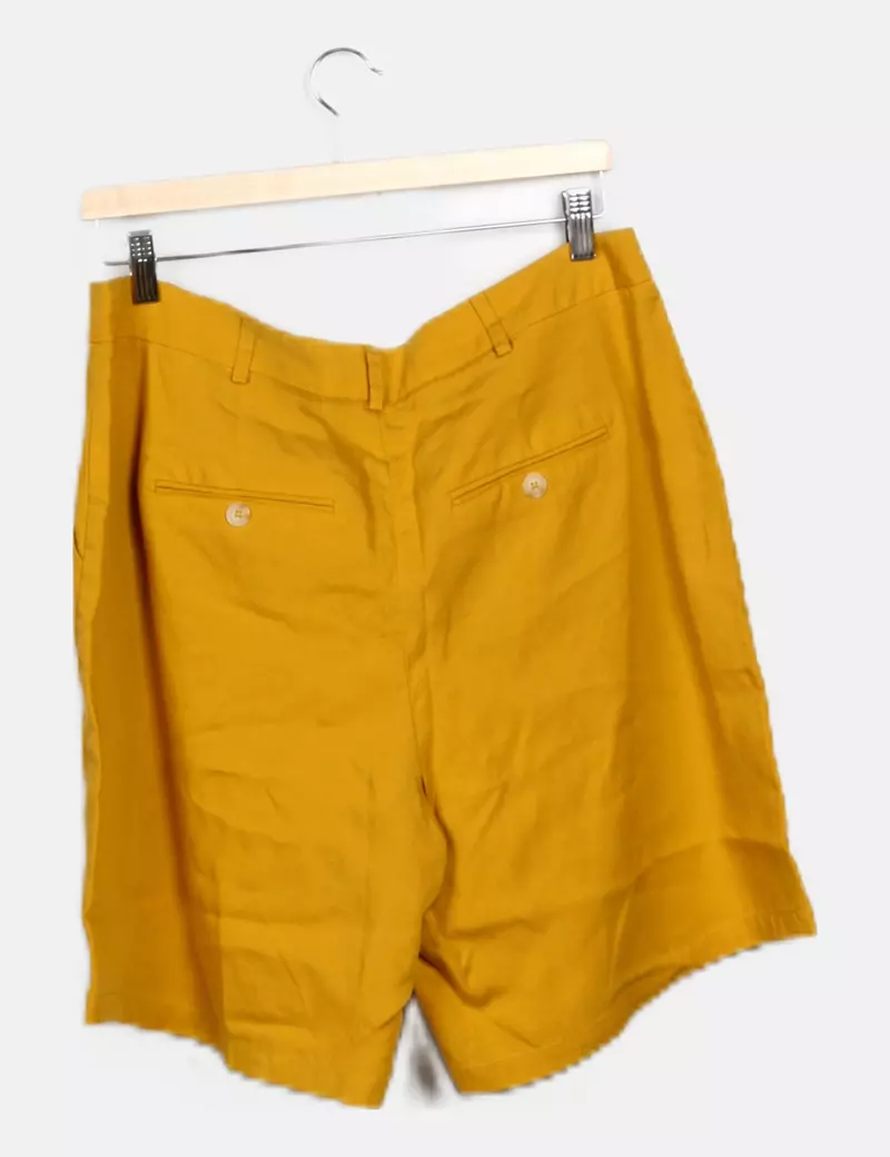 Cortefiel Bermuda amarilla casual
