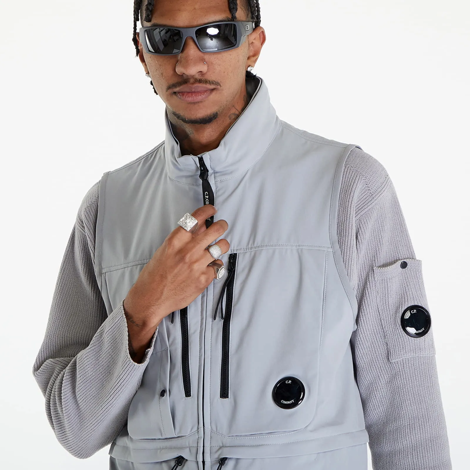 C.P. Company Vest Drizzle Grey