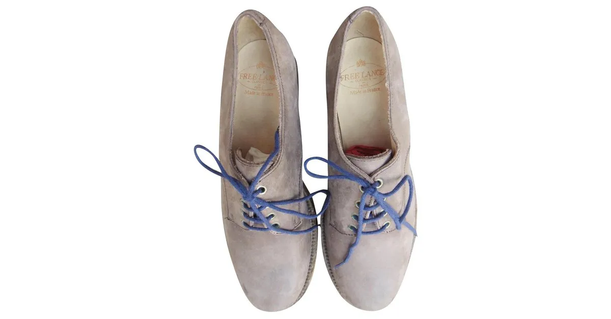 derbies vintage Free Lance p 36 Nueva condición Beige 
