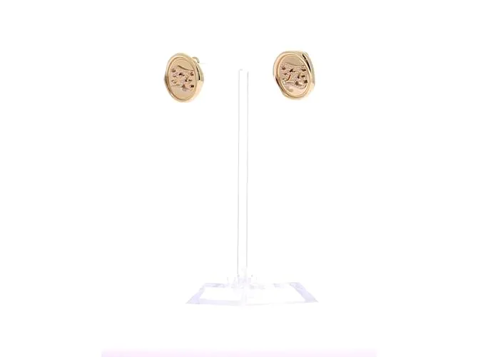 FENDI Pendientes T.  Chapado en oro Dorado 