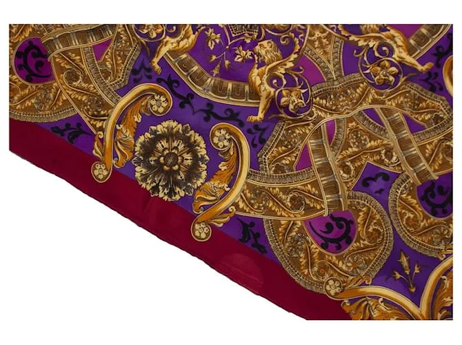 Gianni Versace taller versace, Pañuelo con estampado Barroco multicolor 