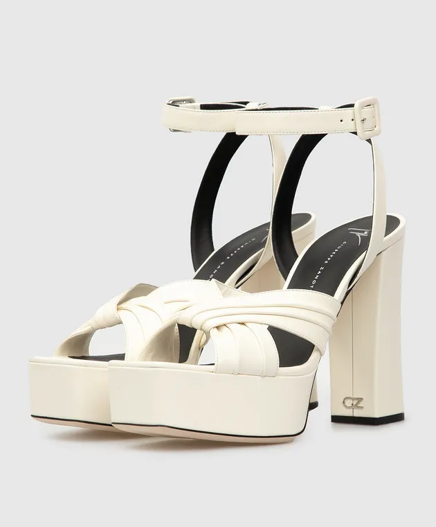 Giuseppe Zanotti Light beige leather sandals