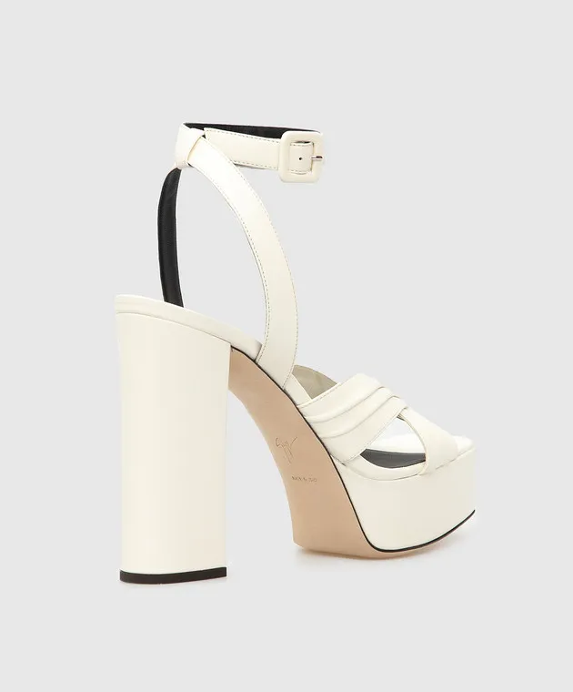 Giuseppe Zanotti Light beige leather sandals