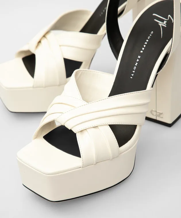 Giuseppe Zanotti Light beige leather sandals
