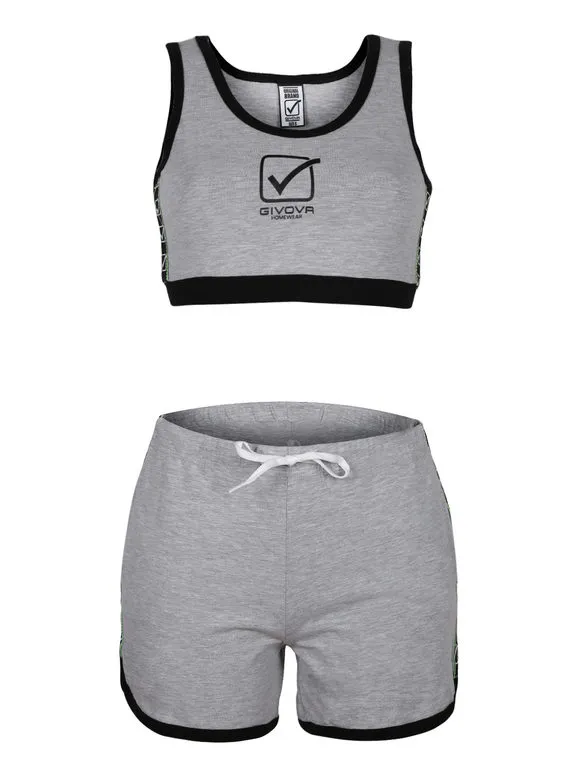 Givova Camiseta de competición deportiva mujer + pantalón corto