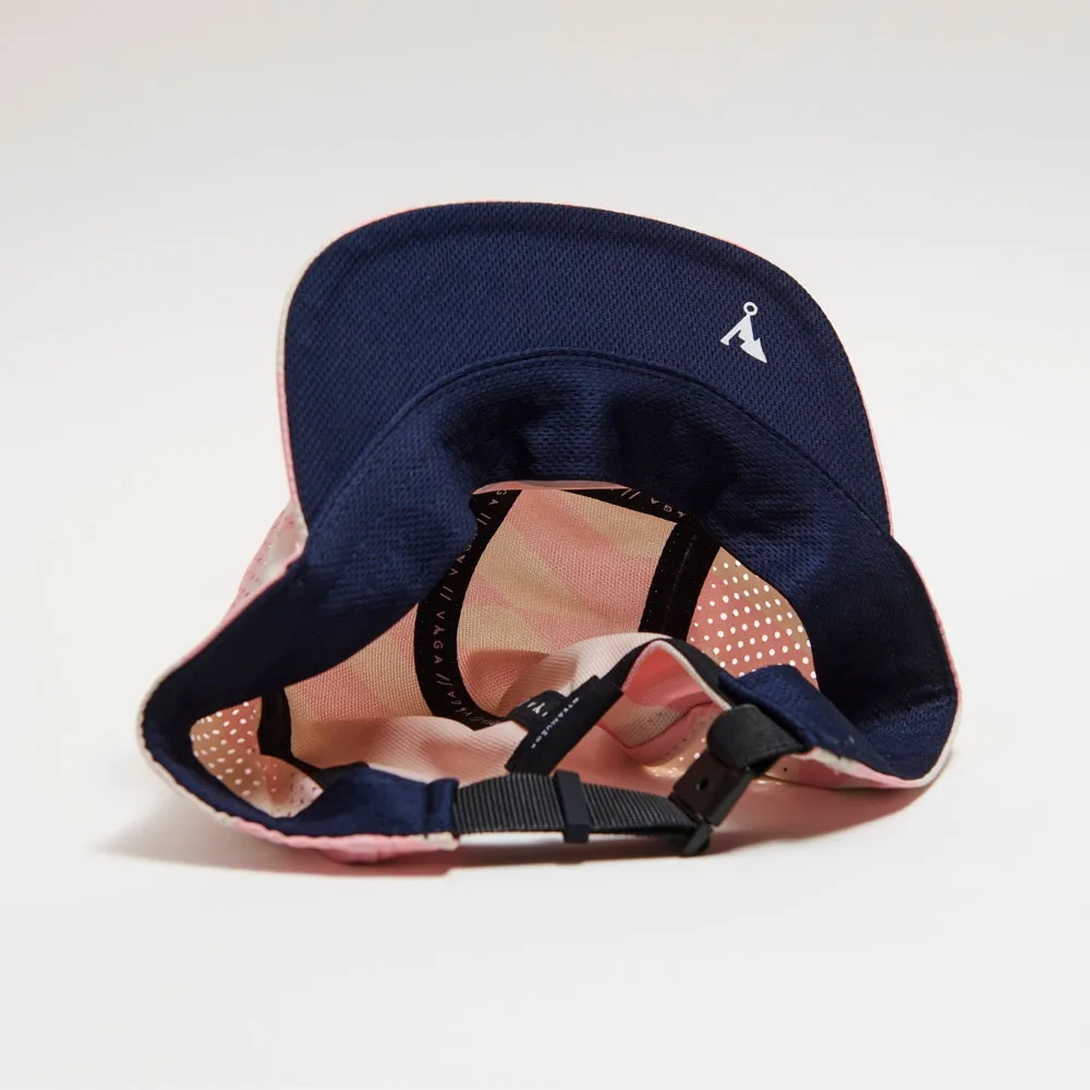 GORRA VÅGA FEATHER RACING CAP TAUPE GREY / PASTEL PINK / NAVY BLUE