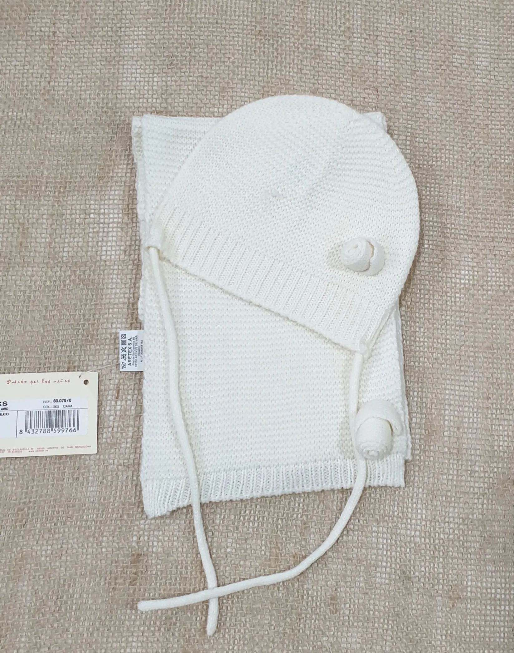 Gorro+Bufanda Punto Cóndor P130068 Beig