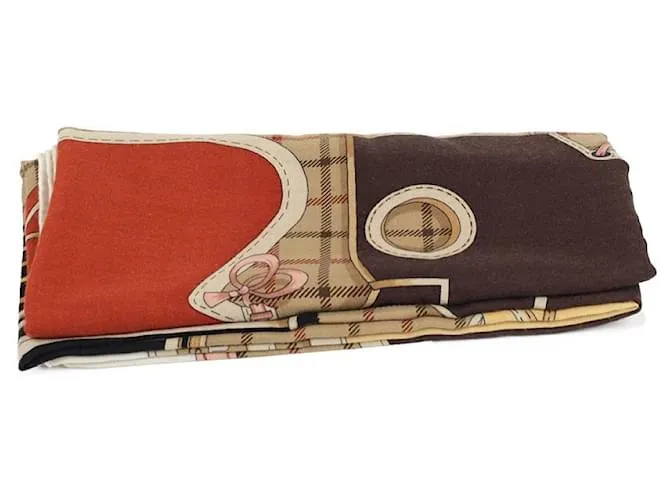 Hermès Pañuelos Multicolor Beige 