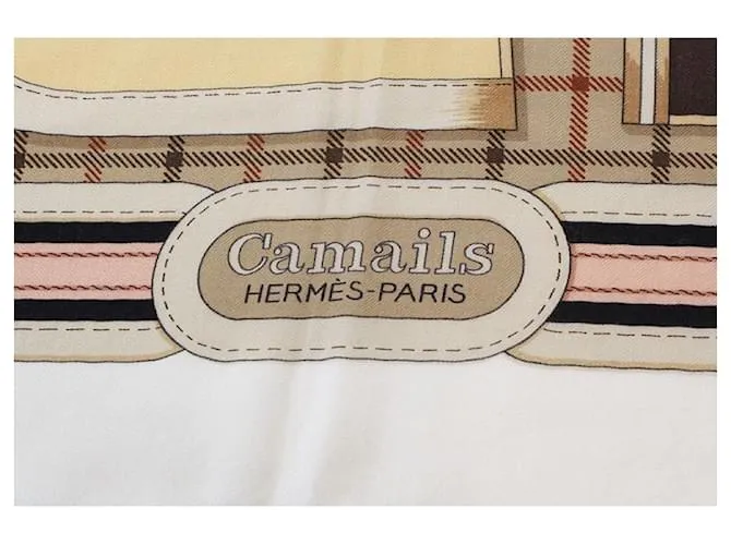 Hermès Pañuelos Multicolor Beige 