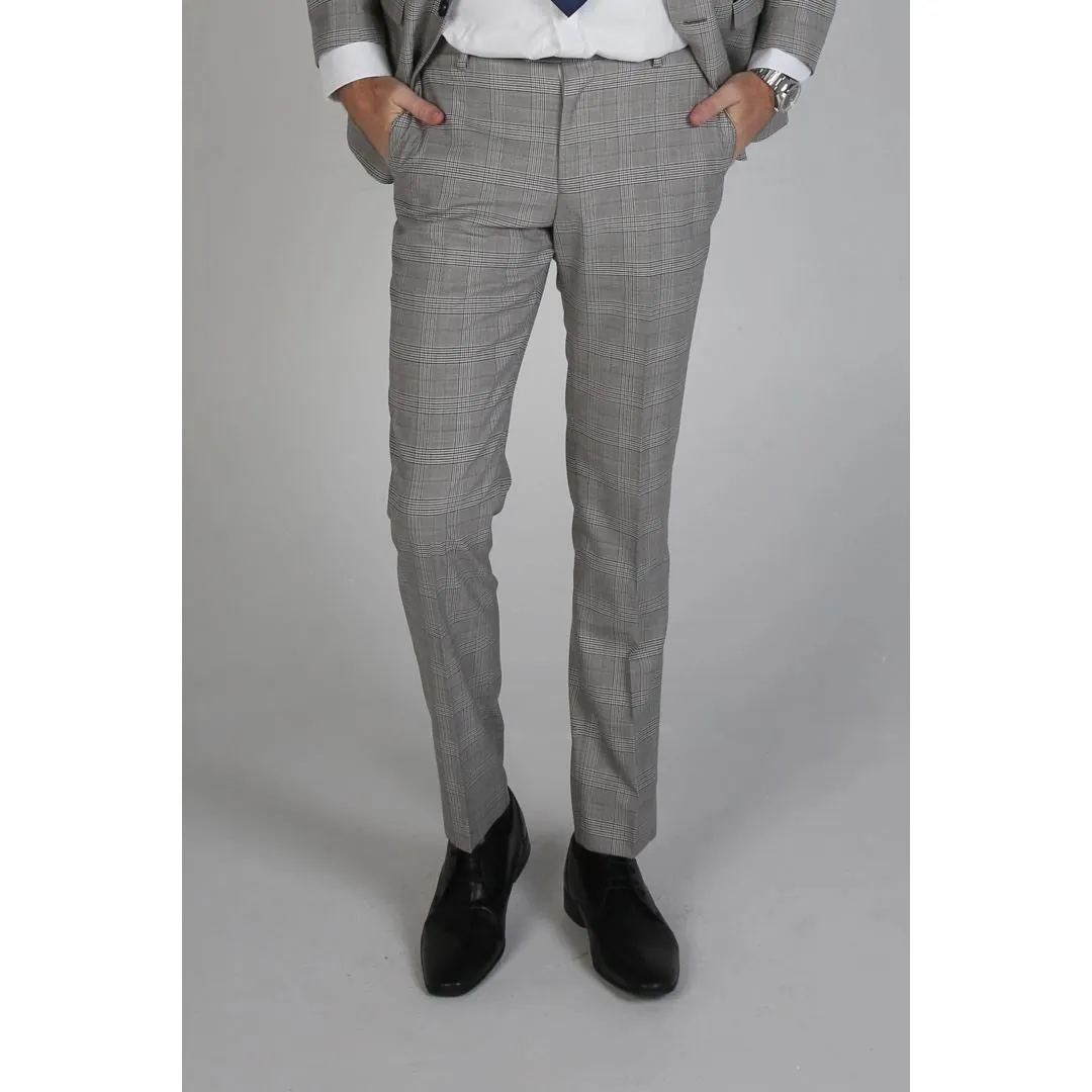 HUGO  CHECK GREY GRAY BOSSER