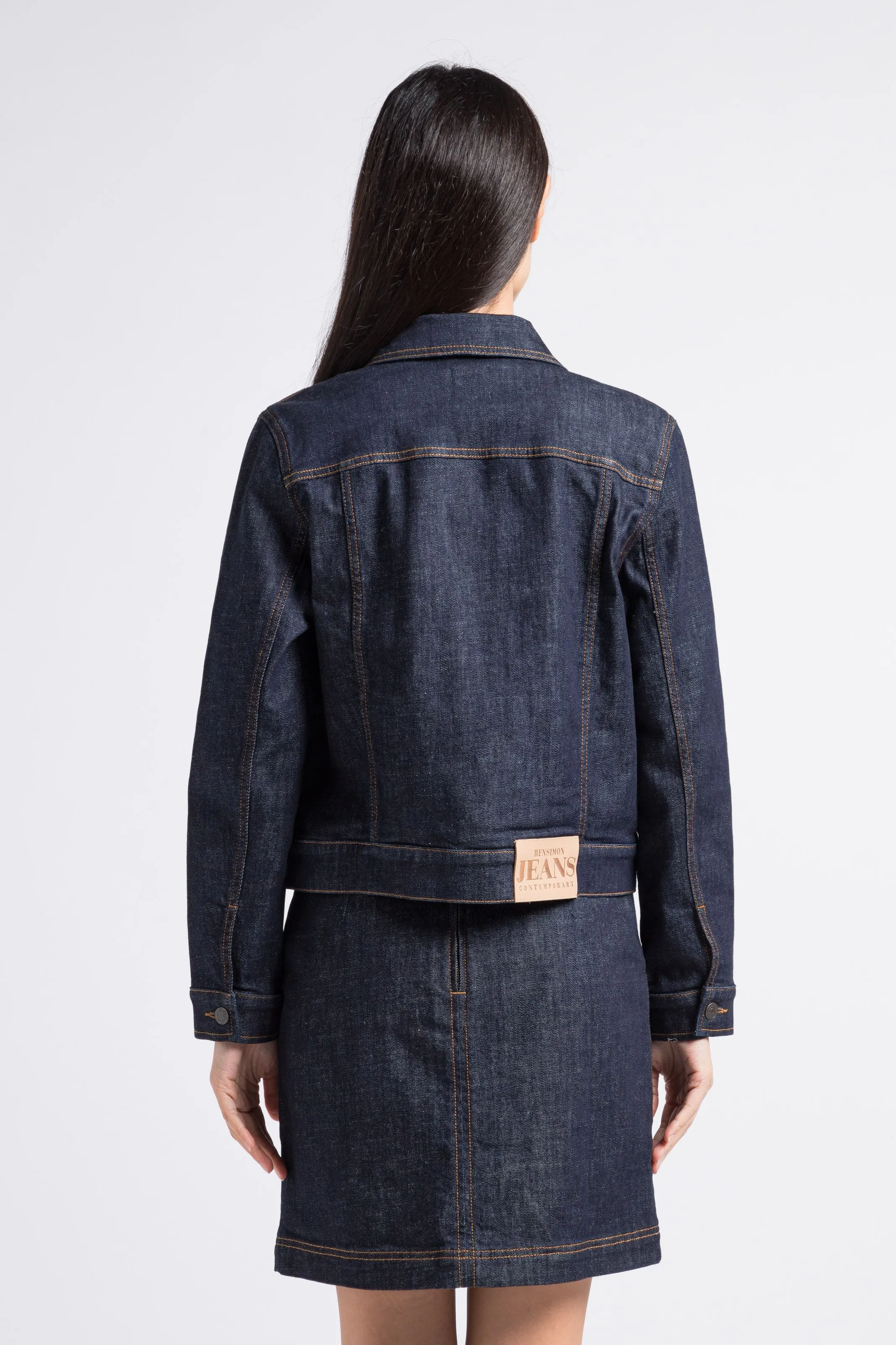 JALILA  CHAQUETA VAQUERA DE MEZCLA DE ALGODóN EN AZUL