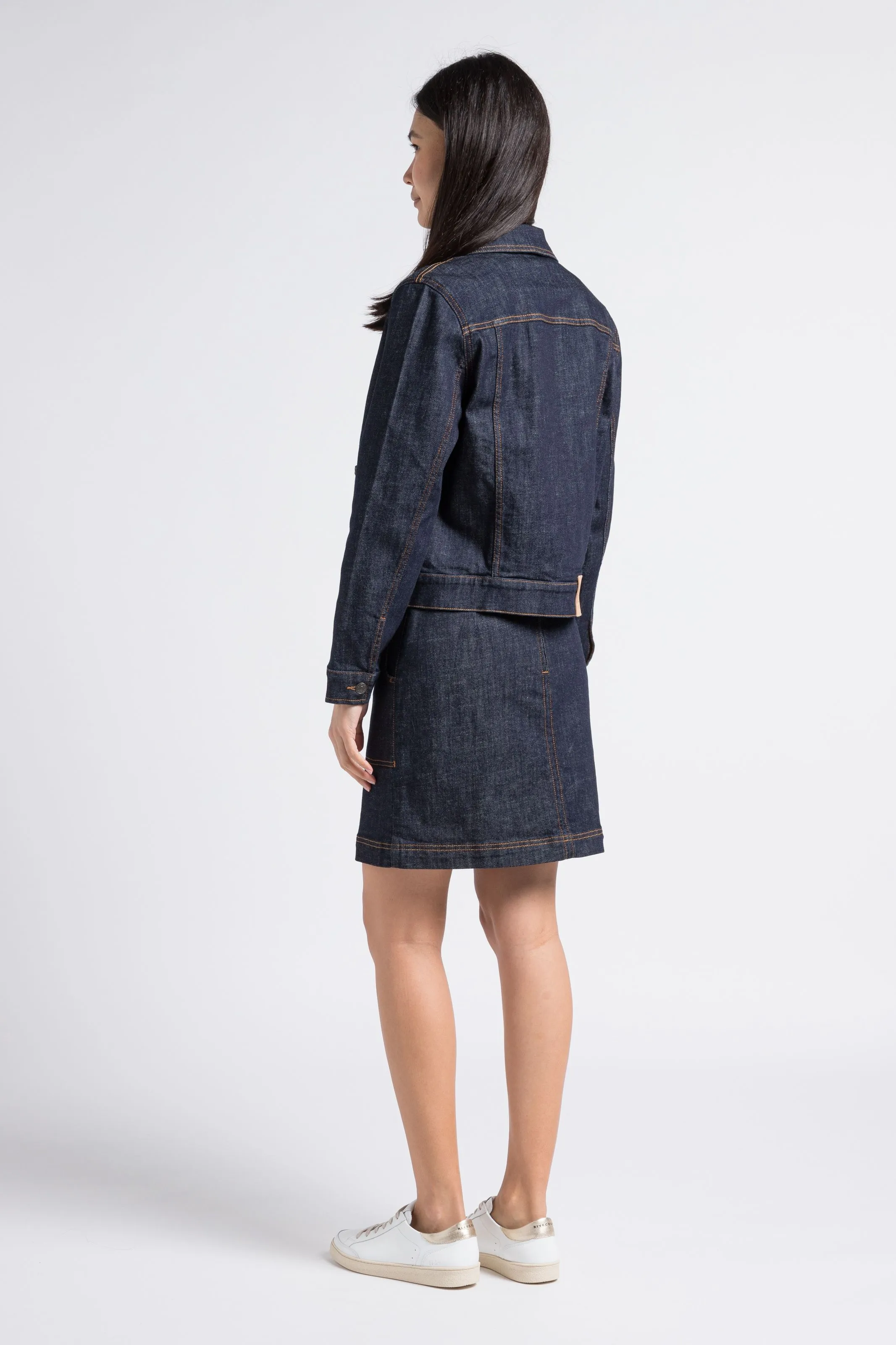 JALILA  CHAQUETA VAQUERA DE MEZCLA DE ALGODóN EN AZUL