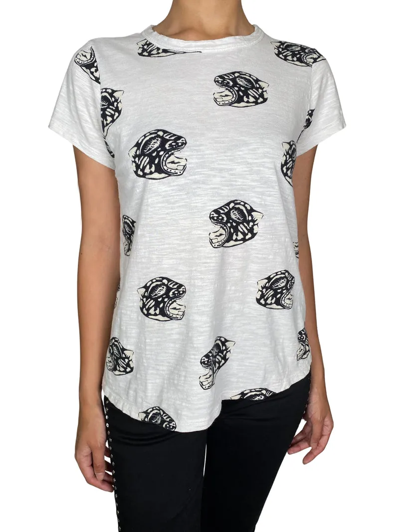 JAZMIN CHEBAR Polera Blanca Tigres