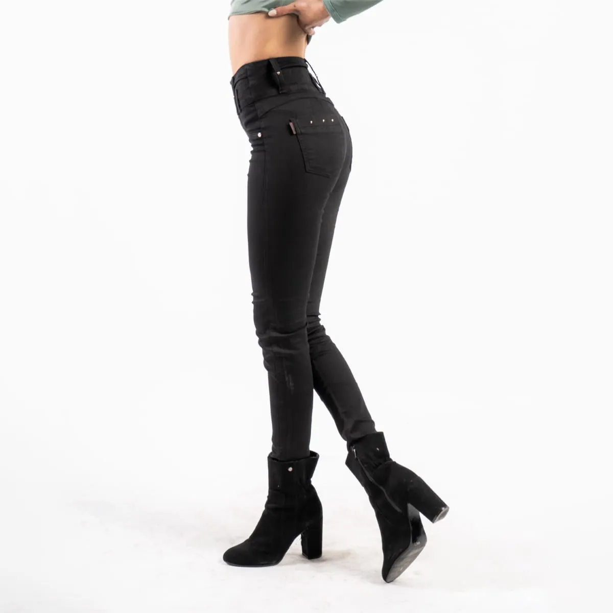 Jean Slim Tiro Alto Gold Ruler