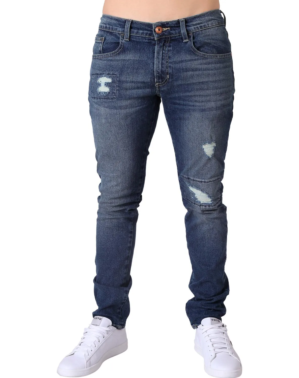 Jeans Hombre Moda Slim Azul Oggi 59104814