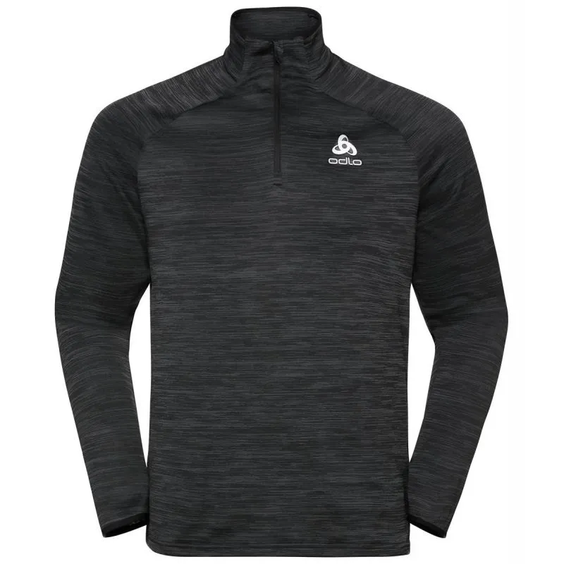 Jersey de hombre Odlo Capa media 1/2 cremallera ESSENTIAL THERMAL (negro melange)