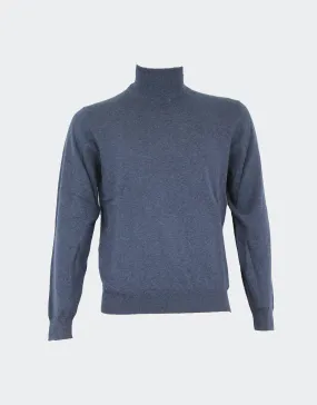 Jersey hombre cuello alto (vuelto) punto algodón