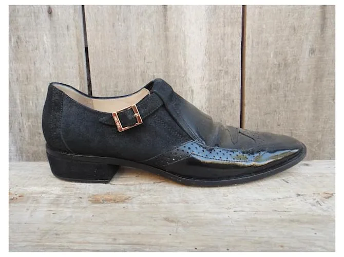Jimmy choo p brogue con hebilla 39,5 Negro 