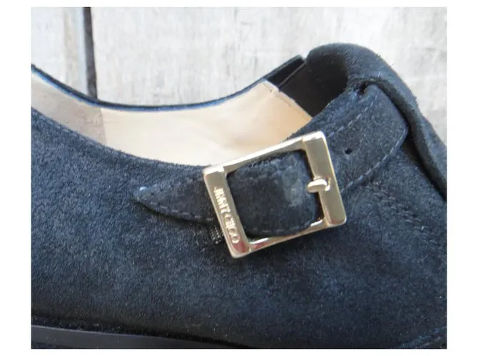 Jimmy choo p brogue con hebilla 39,5 Negro 