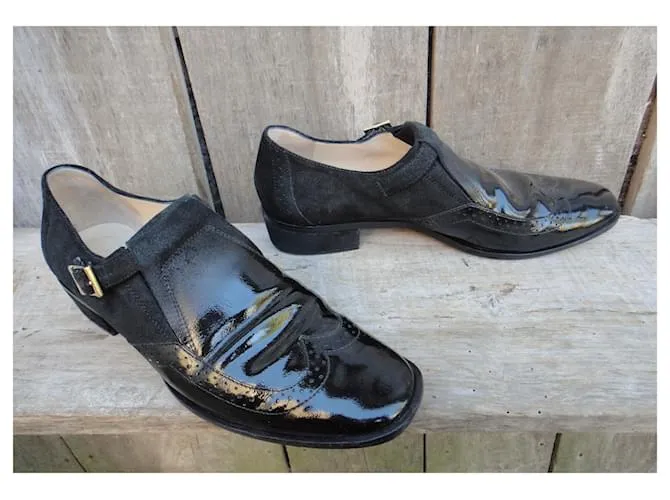 Jimmy choo p brogue con hebilla 39,5 Negro 