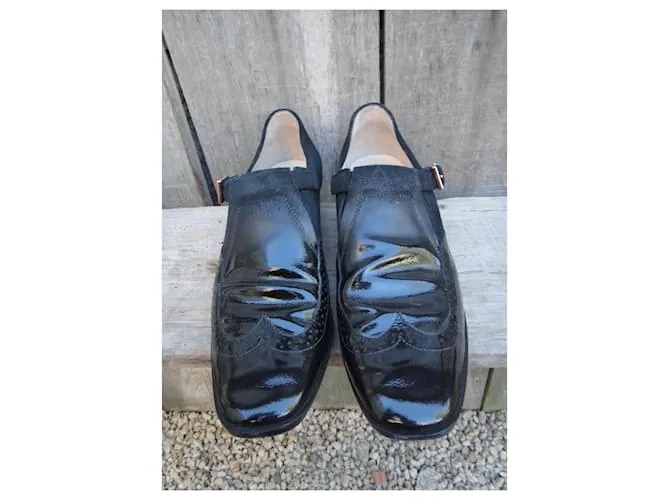 Jimmy choo p brogue con hebilla 39,5 Negro 