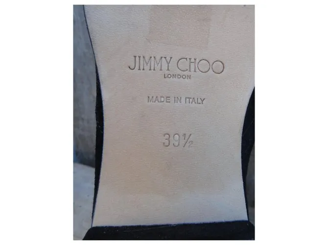 Jimmy choo p brogue con hebilla 39,5 Negro 