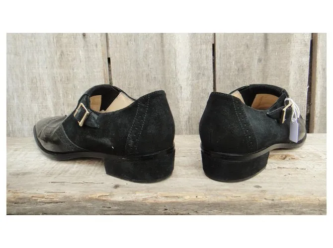 Jimmy choo p brogue con hebilla 39,5 Negro 