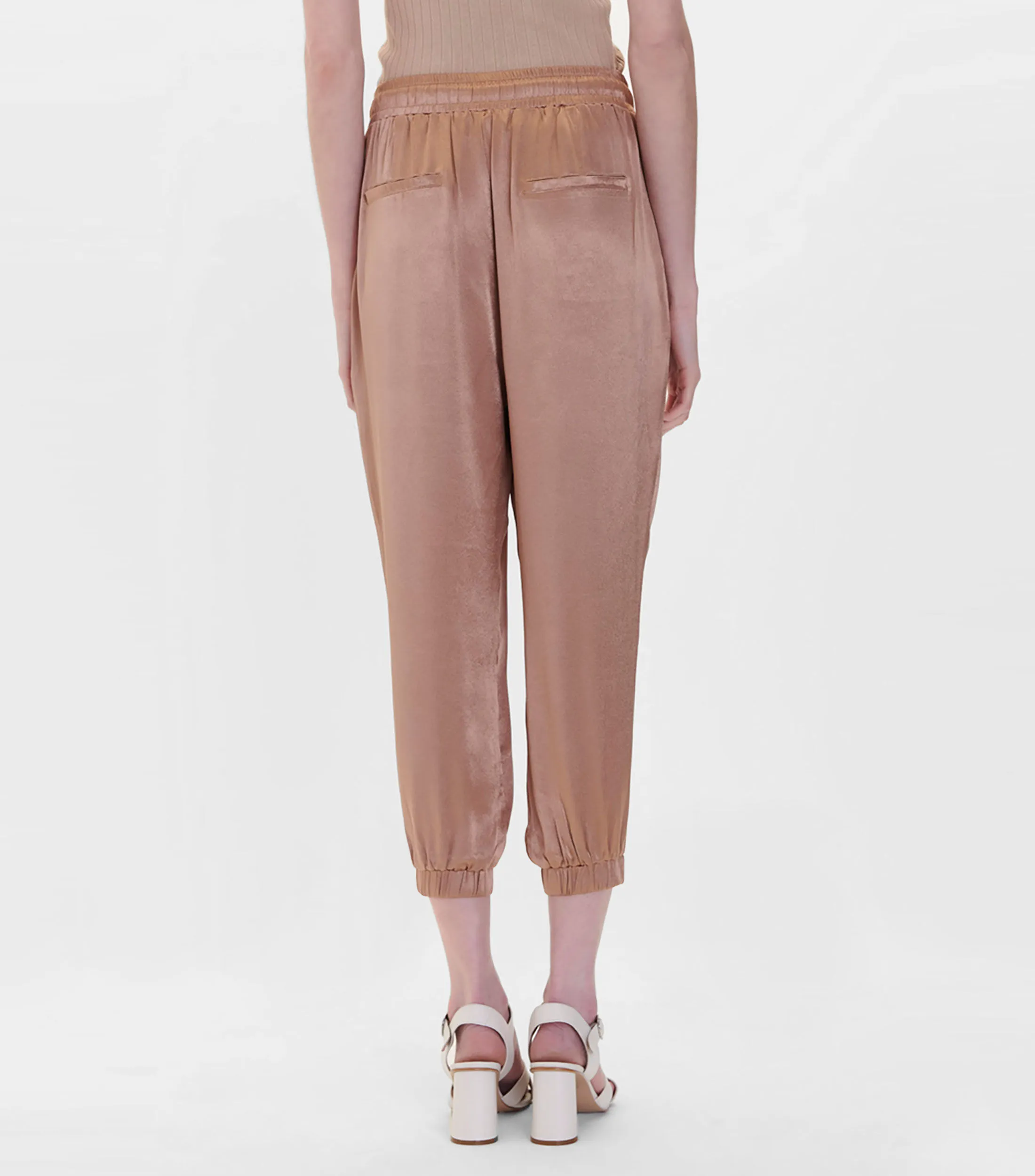 Julio Pantalón Jogger De Satín Tiro Alto Mujer
