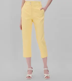 Julio Pantalón Recto Tiro Alto Jacquard Mujer