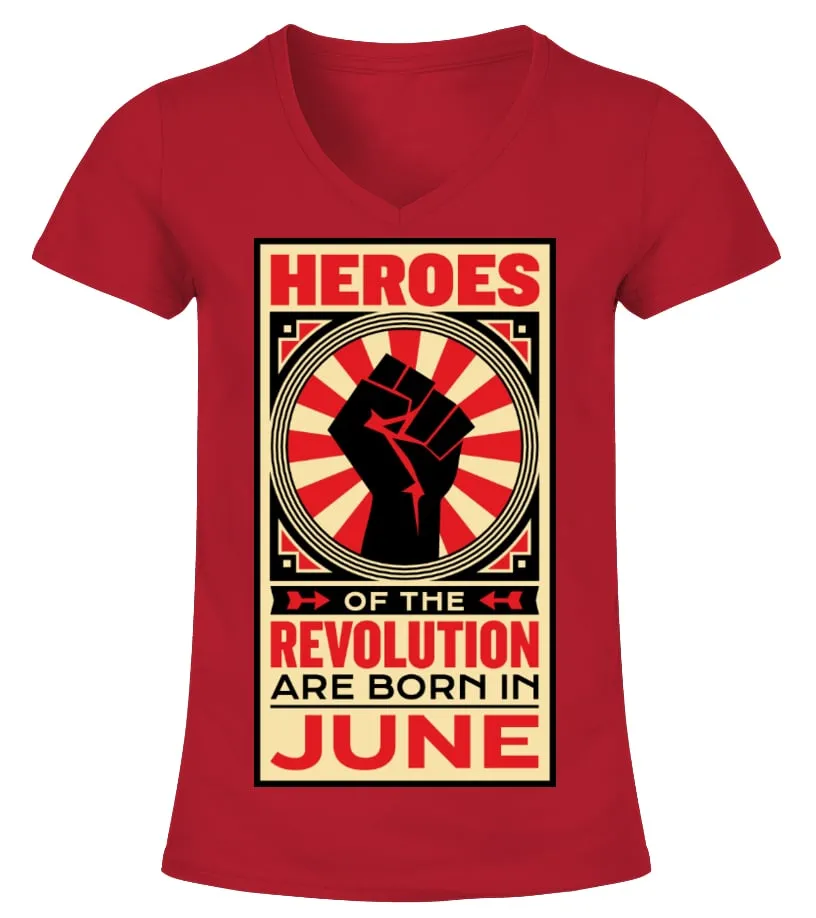 June Heroes of the Revolution Camiseta cuello pico Mujer