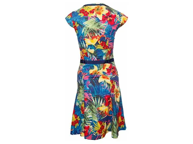 Karen Millen, Vestido con estampado tropical. Multicolor 
