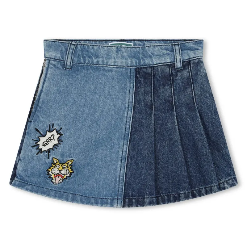 KENZO KIDS Pantalón corto vaquero bordado