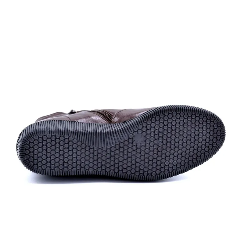 La Vaska 2522 marrón | Bota de piel con abrigo | Hecha en España