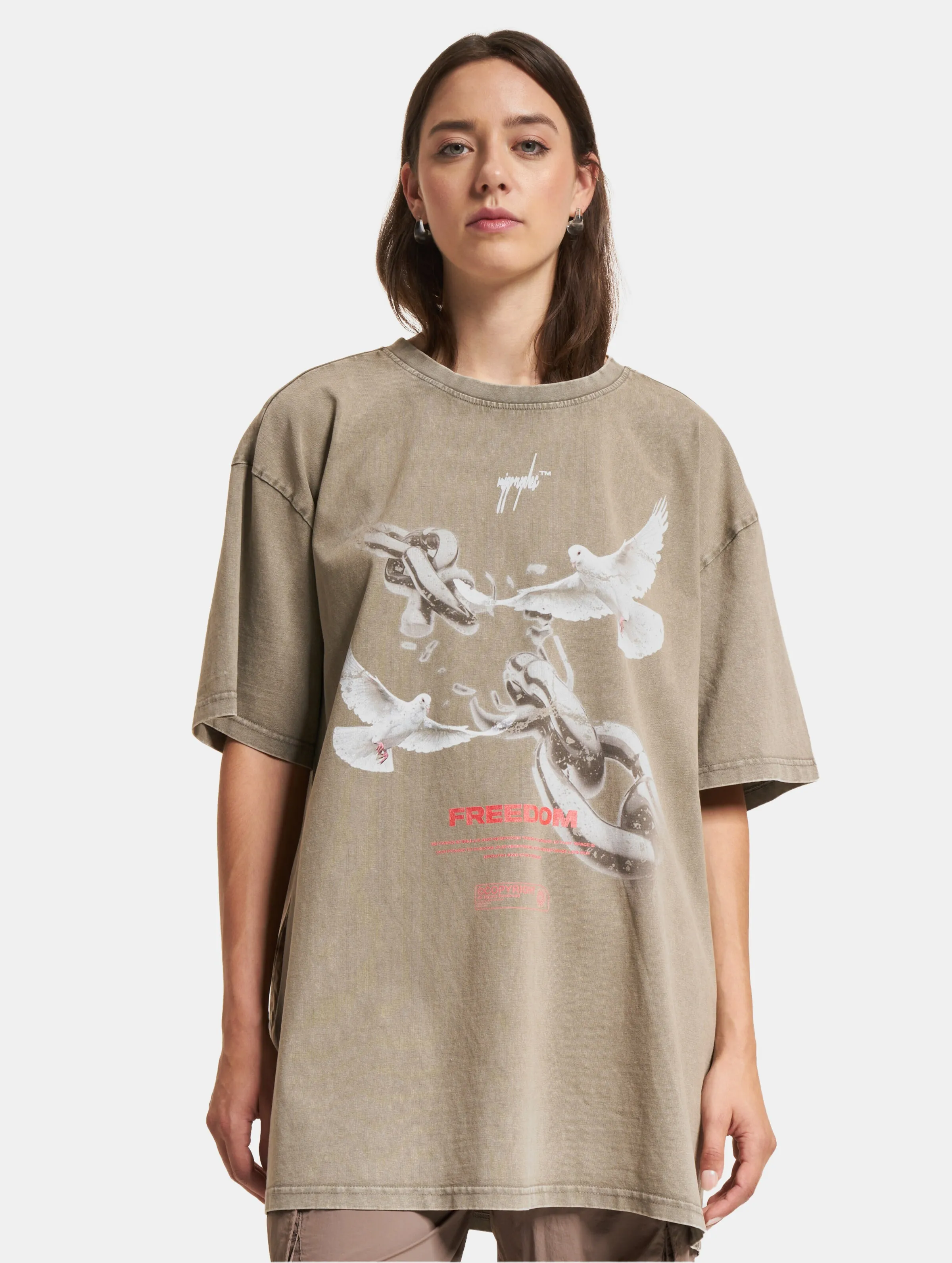 Ladies Freedom x Acid Washed Heavy Oversized