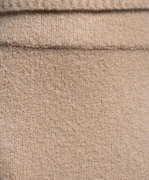 LISA YANG Kael beige cashmere midi skirt