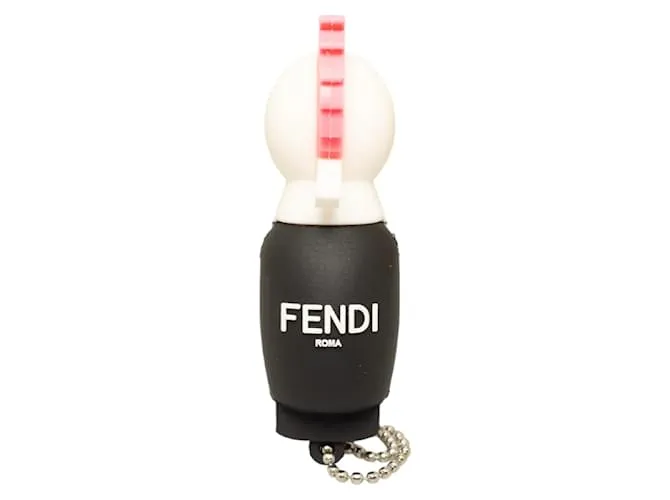 Llavero USB Fendi Karl Lagerfeld en goma negra y blanca en muy buen estado Negro 