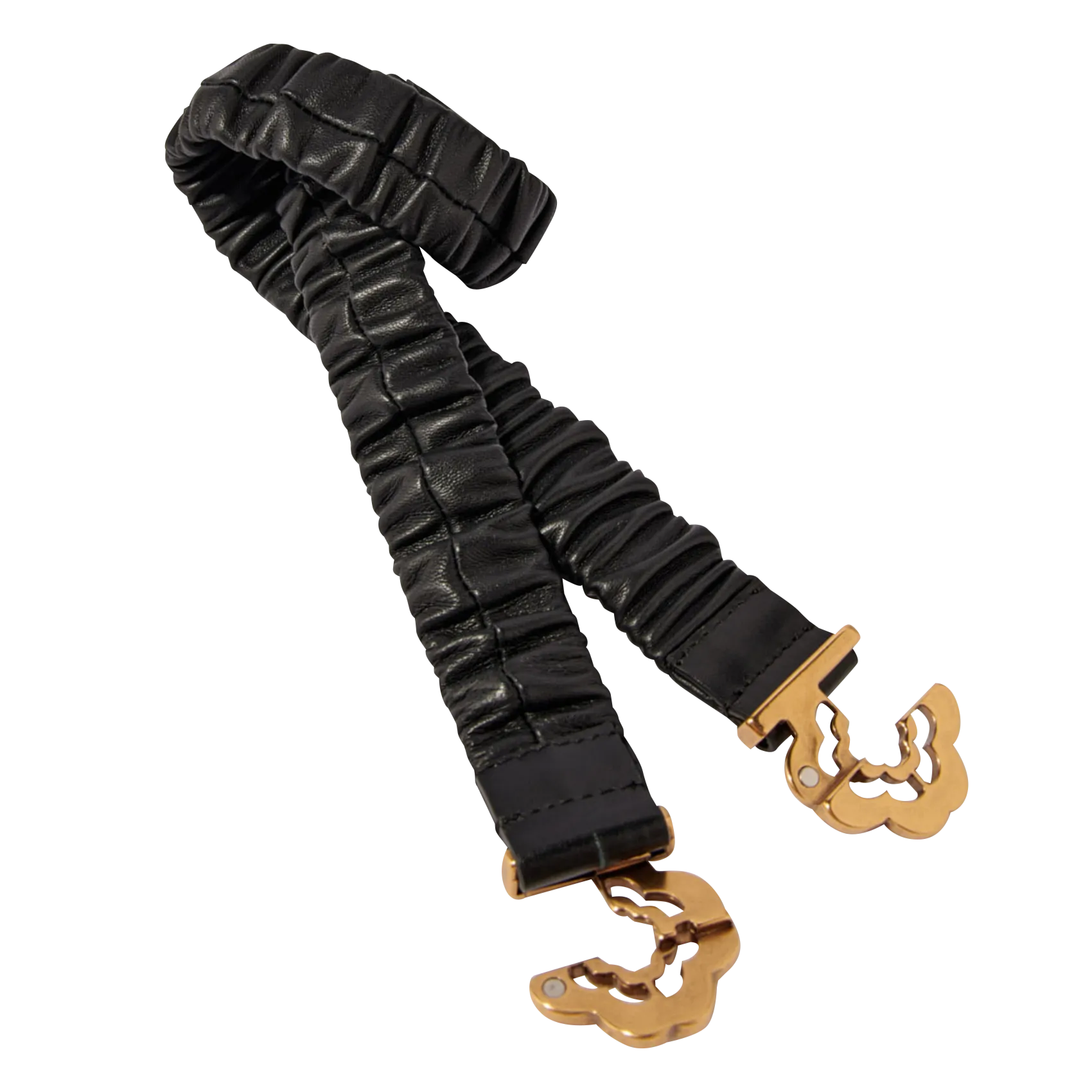 MAJE STRETCH CLOVER   100 PIEL, HEBILLA CON FORMA DE JOYA, LONGITUD: 3,4 CM. HECHO EN ITALIA. EN NEGRO