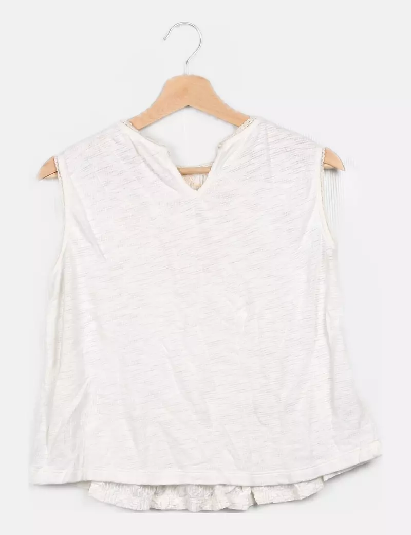 Mango Blusa blanca casual