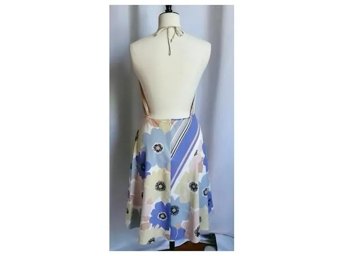 MARNI Vestido ligero de popelín estampado T42 ES EXCELENTE Multicolor 
