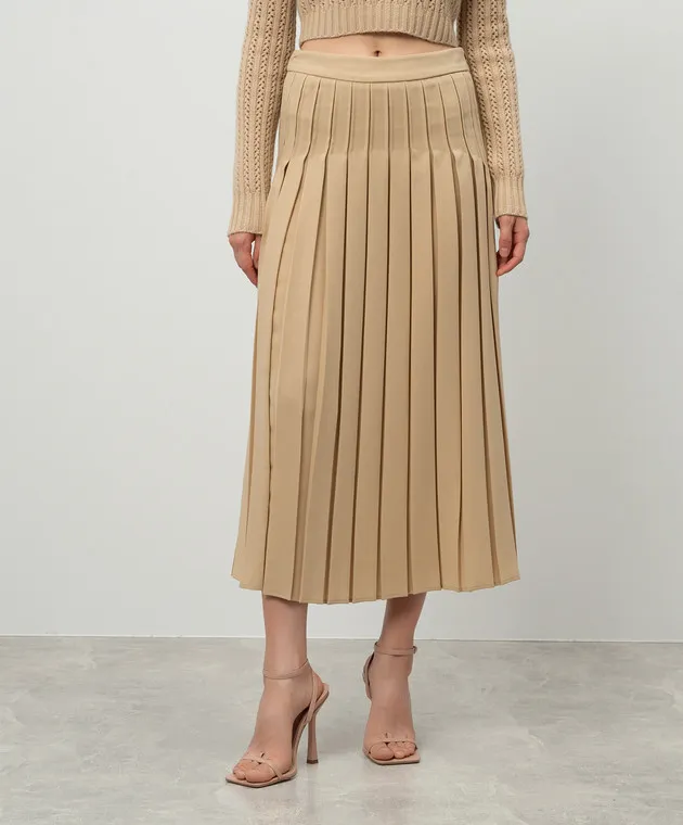 Max Mara Beige pleated skirt LUISA