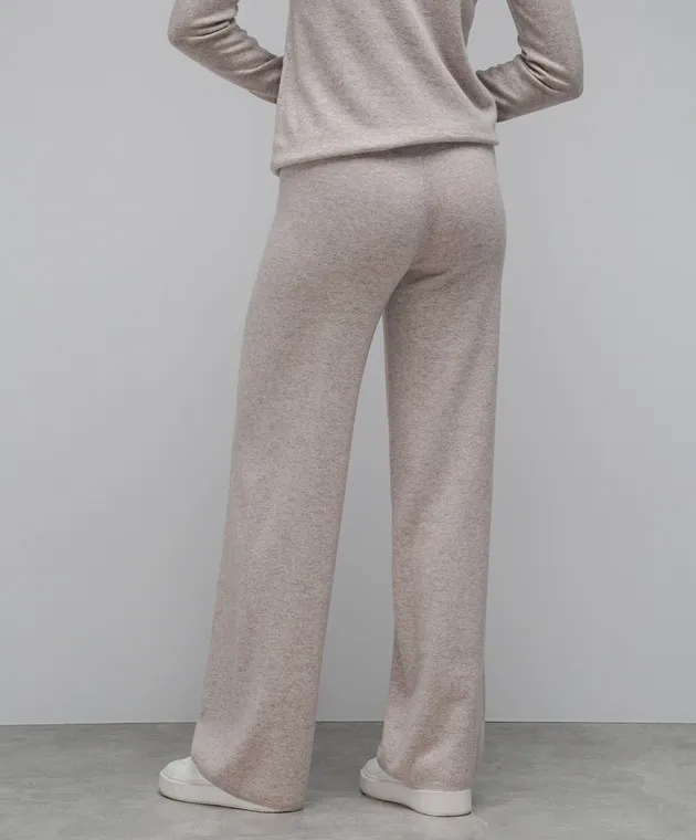 Max Mara Buona gray melange pants made of wool and cashmere