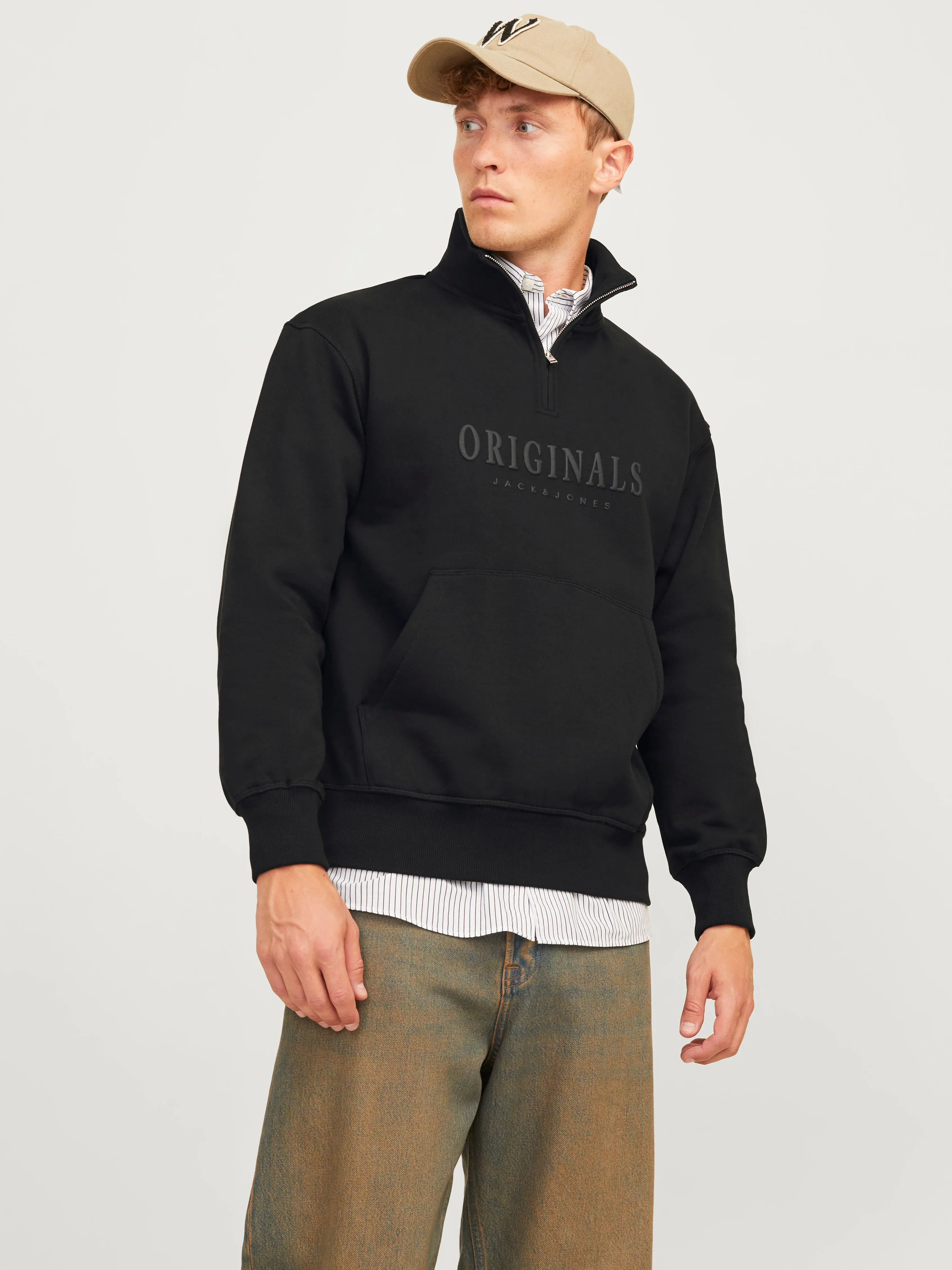 Media cremallera Estampado | Negro | Jack & Jones®