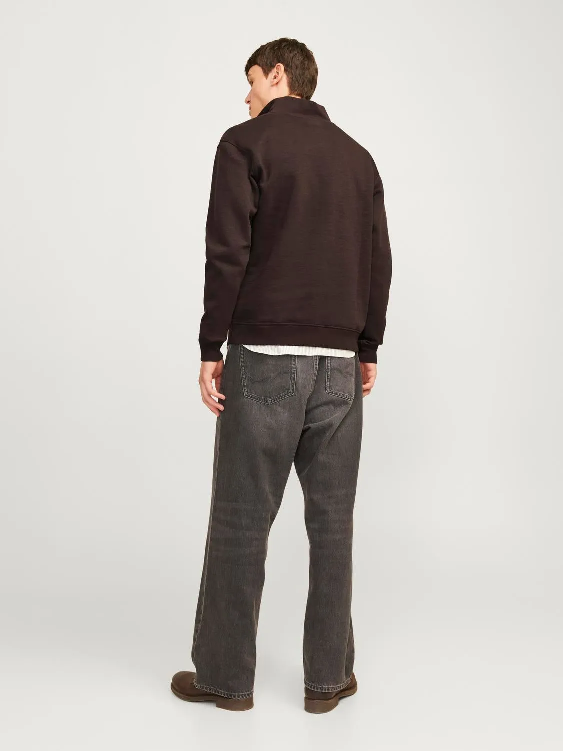 Media cremallera Liso | Marrón claro | Jack & Jones®