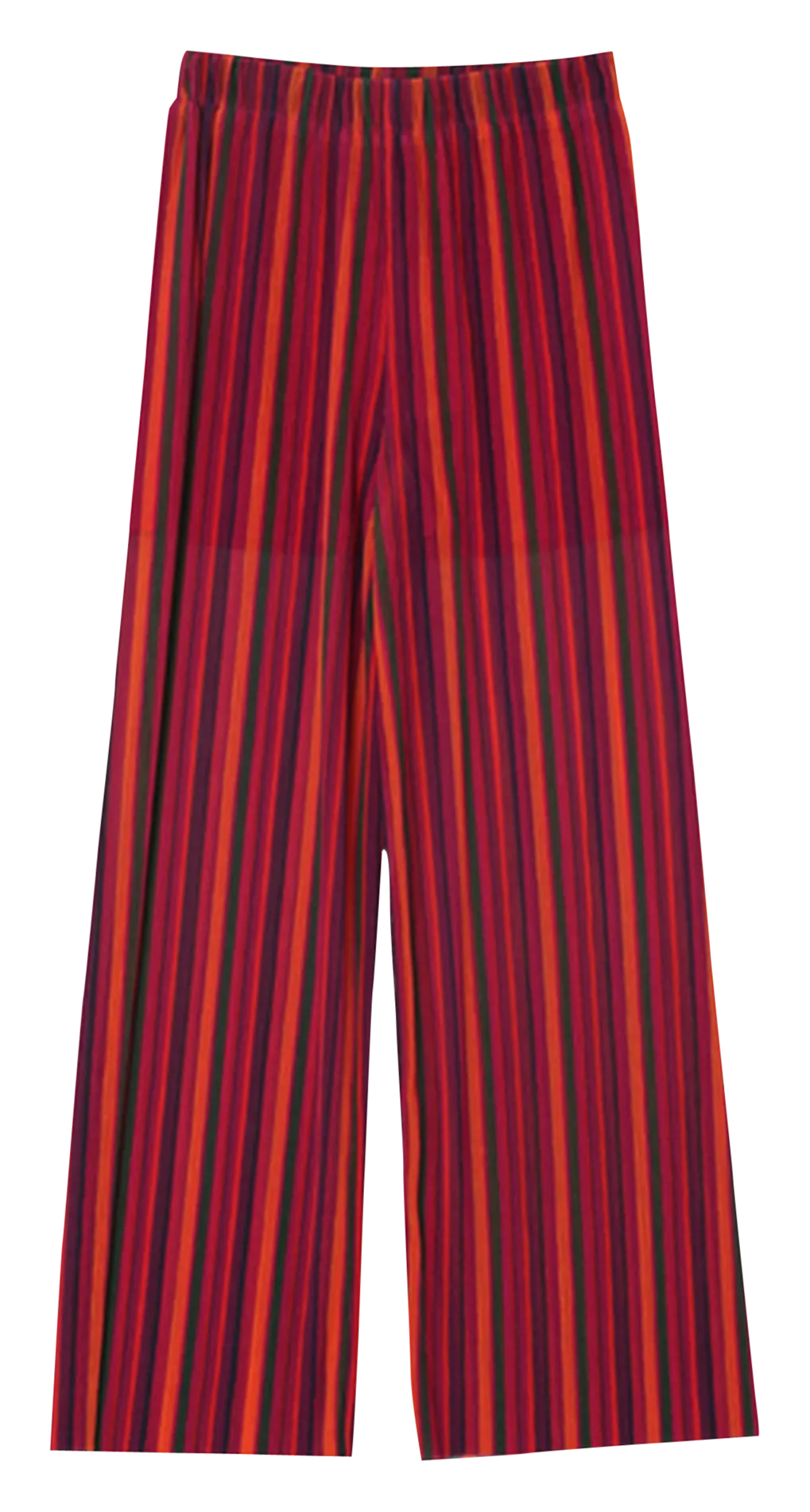 MILLY  PANTALóN ANCHO PLISADO A RAYAS EN MULTICOLOR