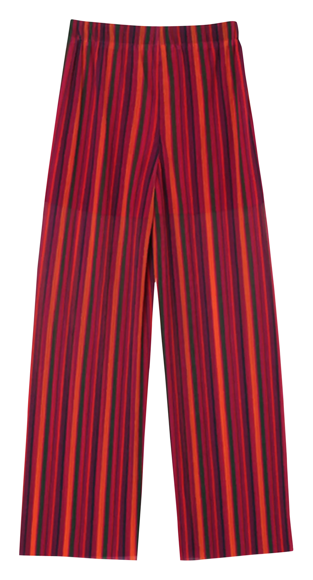 MILLY  PANTALóN ANCHO PLISADO A RAYAS EN MULTICOLOR