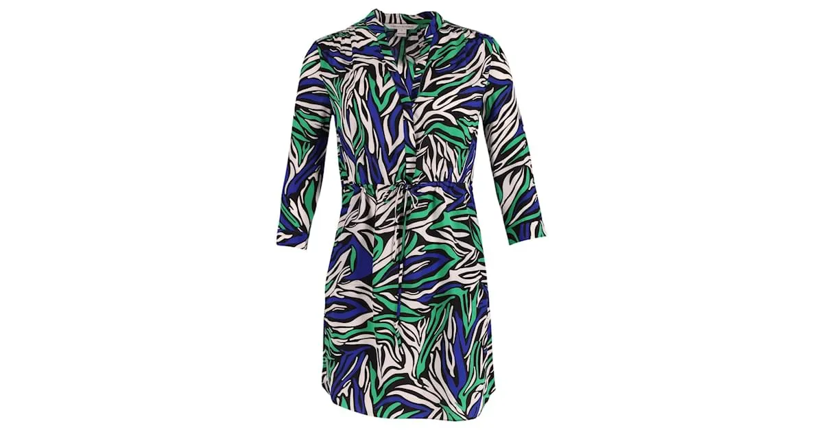 Minivestido estampado Diane Von Furstenberg en seda multicolor 